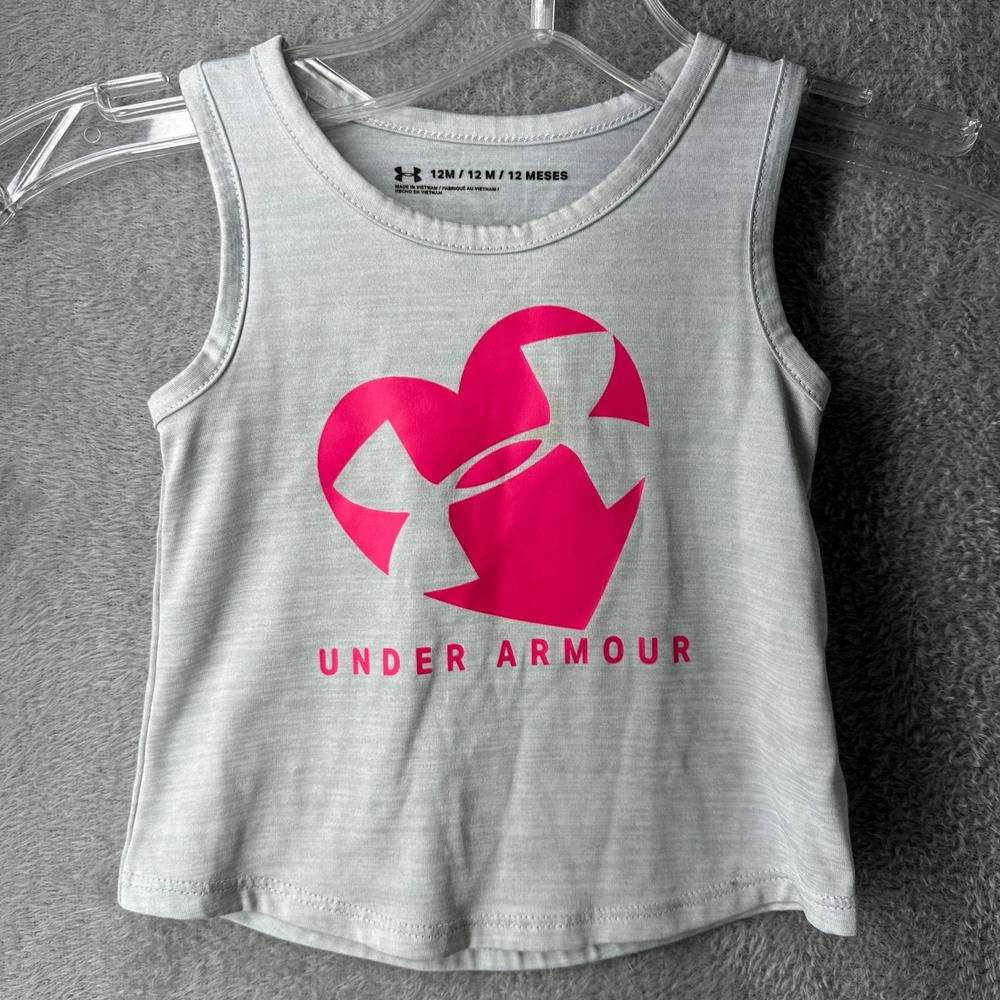 Under Armour Baby Toddler Girl Athletic Tank Top Sleeveless Heart Logo